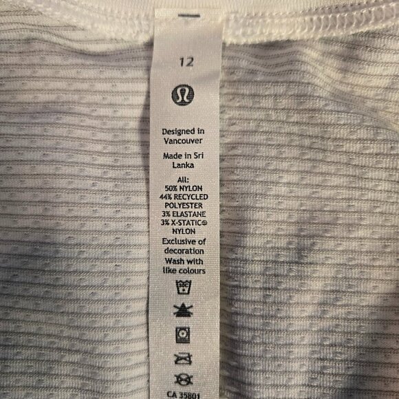 NWT Lululemon Swiftly Tech Long Sleeve 2.0 - 12 White - Picture 7 of 8